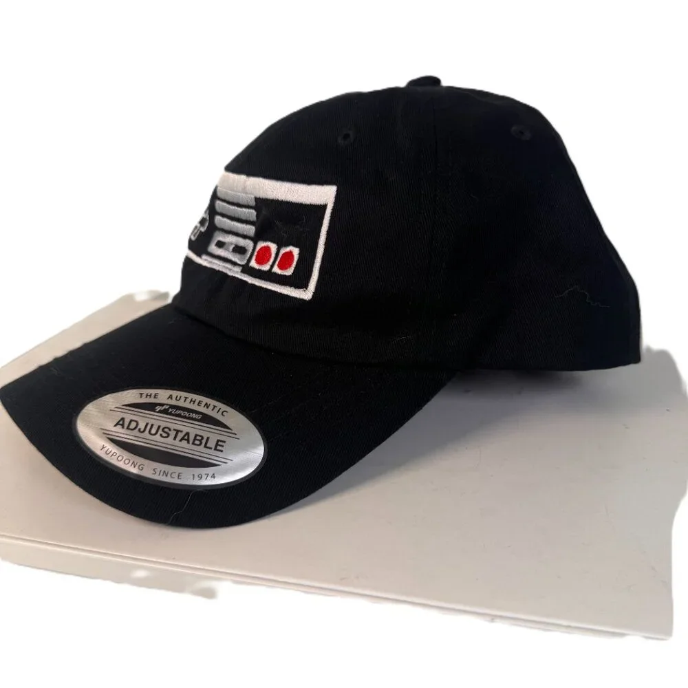 Classic NES Controller Embroidered Baseball Cap Hat 6 Panel Super Gaming Gamer - Picture 4 of 12